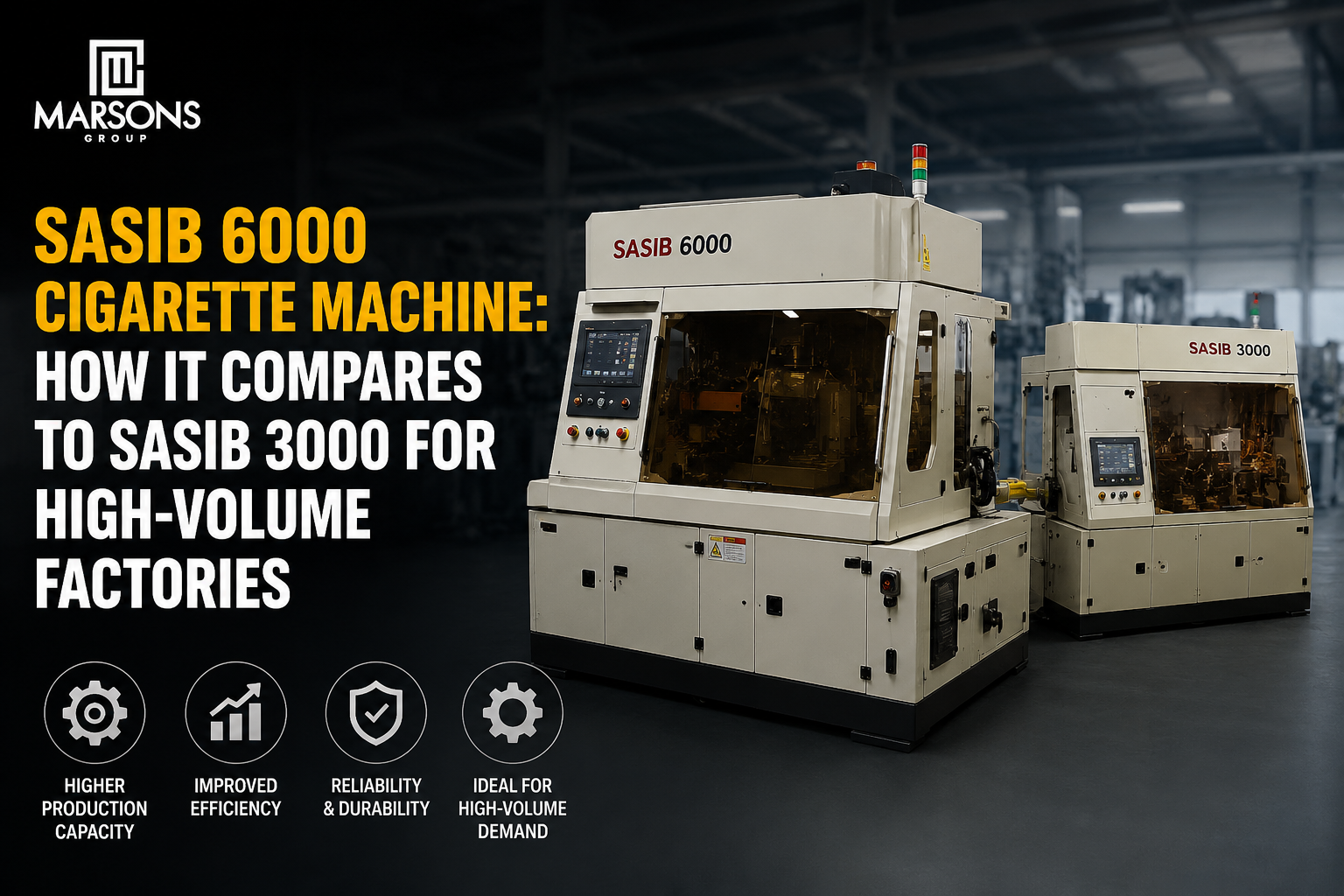 Sasib 6000 cigarette machine for sale