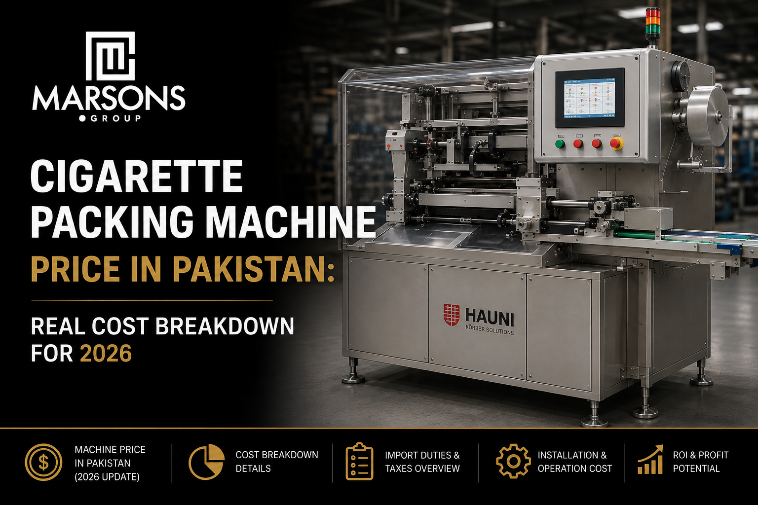 cigarette packing machine price in Pakistan