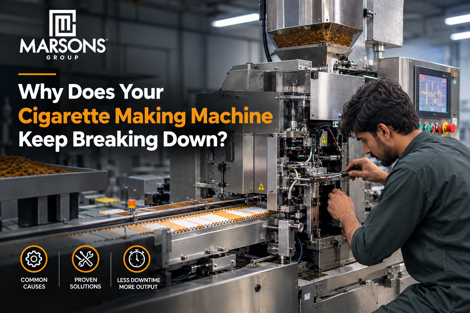 cigarette making machine downtime causes